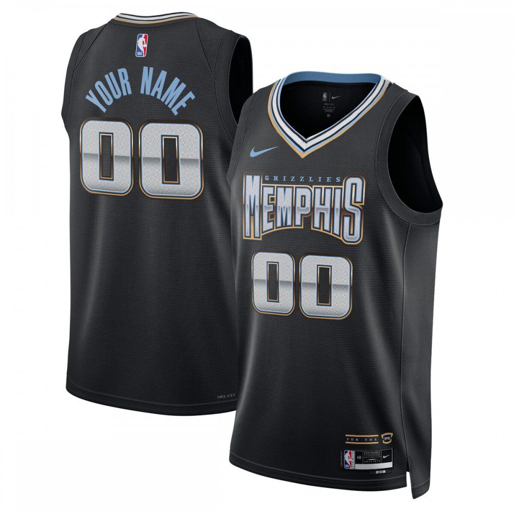 Memphis Grizzlies Unisex 2022/23 Swingman Custom Jersey - City Edition - Black-Pro Kit Vault | Brand New 26/27 Sports Jerseys